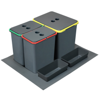 Zestaw koszy MERIL 16L+2x8L + podstawy (DX+SX) + 2 małe pojemniki